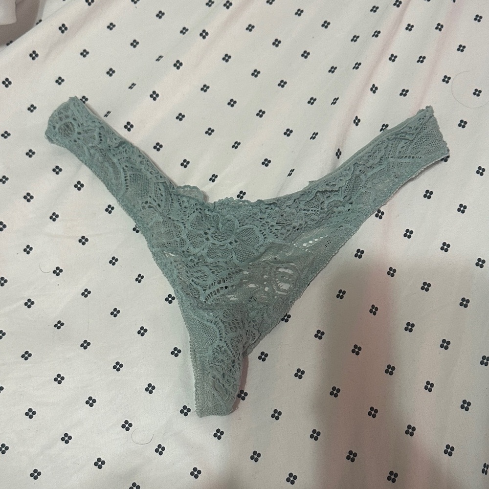 Elegant Lace Thong in Green Victoria secret